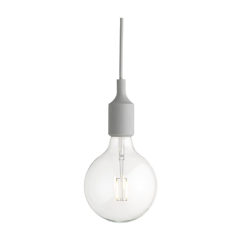 Candeeiro de Suspensão E27 com Canopy Light Grey